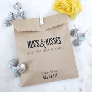 Hersey Kisses Wedding Favor Bags