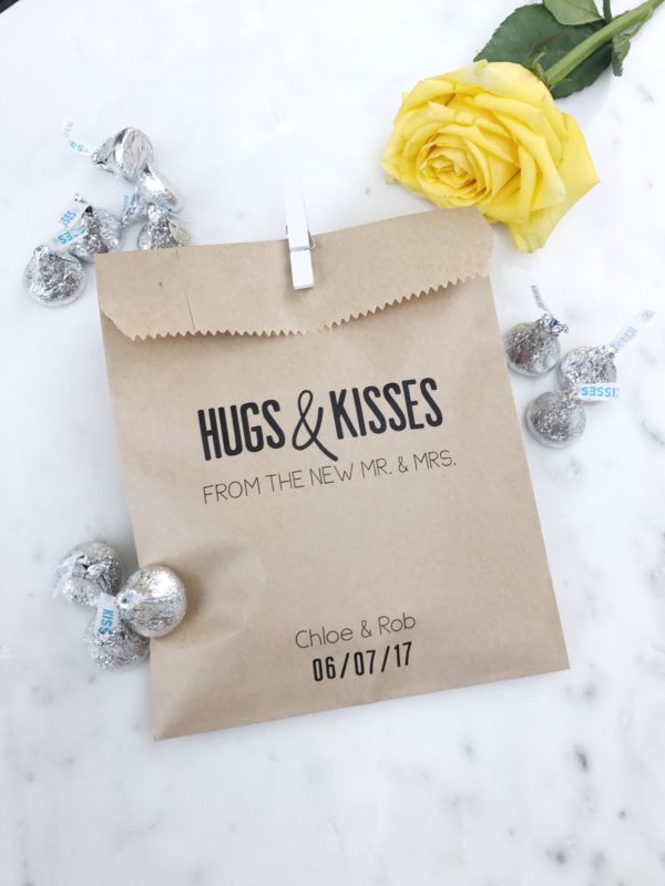 Hersey Kisses Wedding Favor Bags