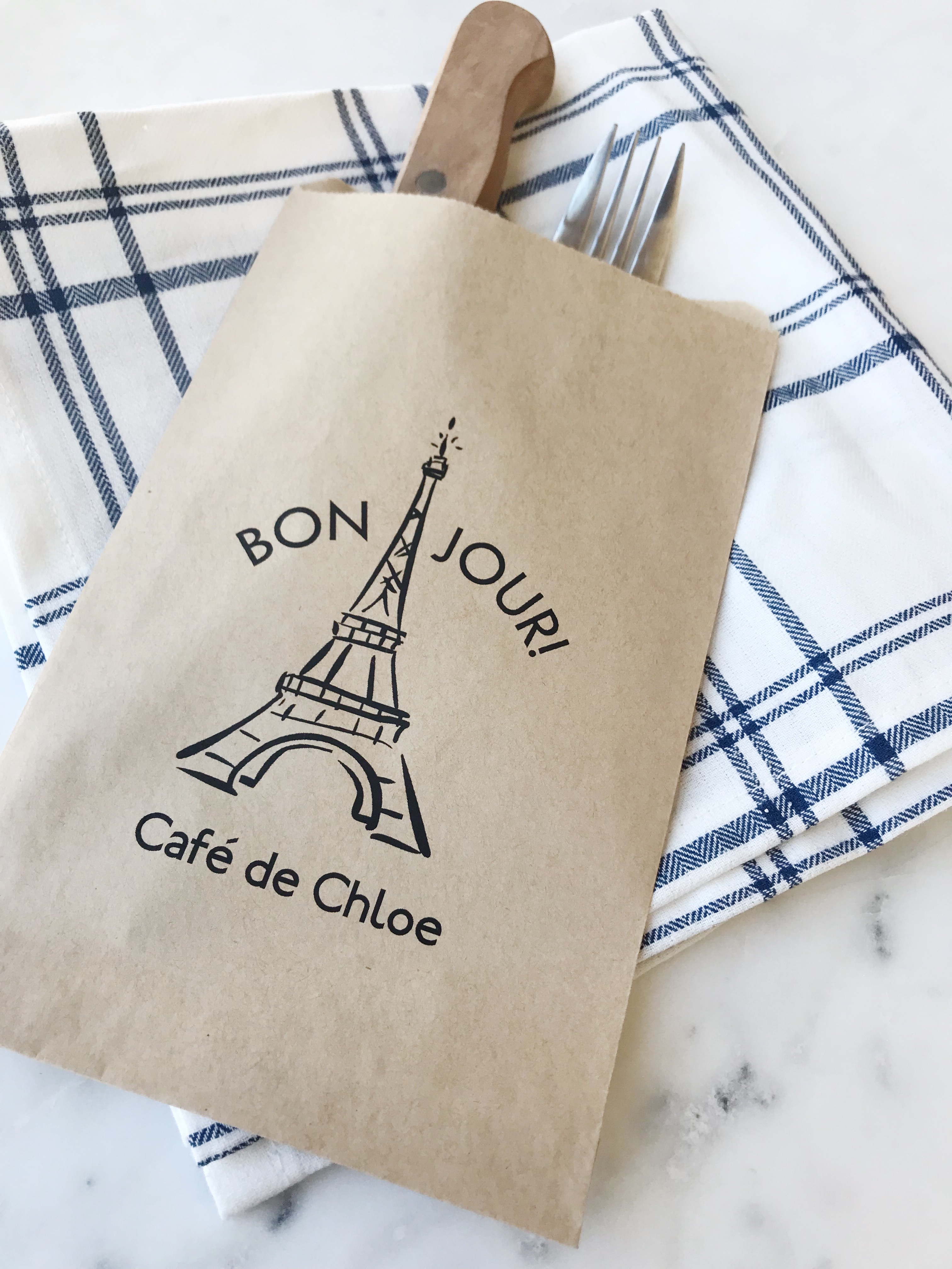 Paris Eiffel Tower Birthday Favor Bags - SALTED Design Studio