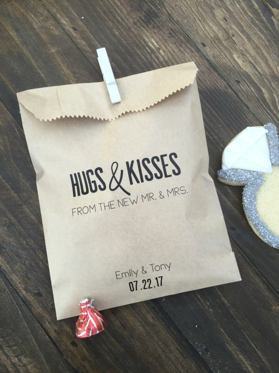 Hersey Kisses Wedding Favor Bags SALTED Design Studio