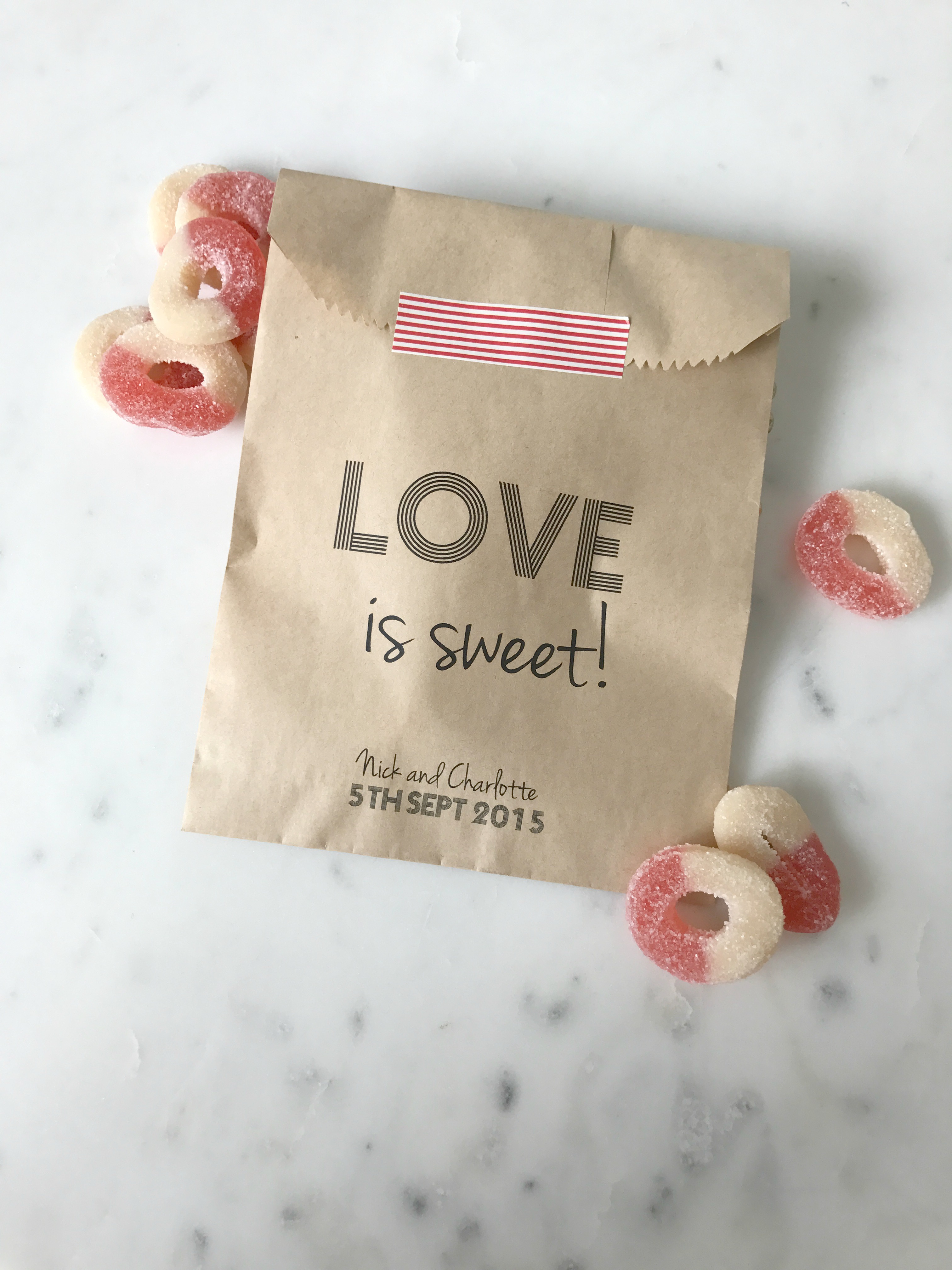 Candy Bar Wedding Favor Bags - SALTED Design Studio