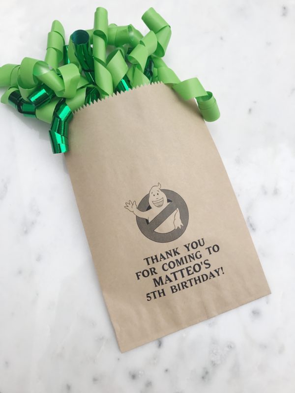 Ghostbuster Birthday Favor Bags
