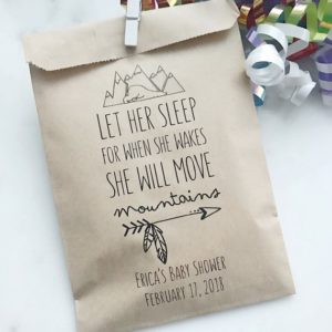 He Will Move Mountains Baby Shower Favor Bags