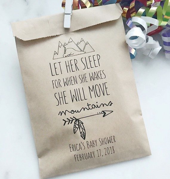 He Will Move Mountains Baby Shower Favor Bags