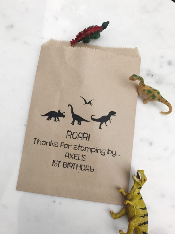 Dinosaur Birthday Favor Bags