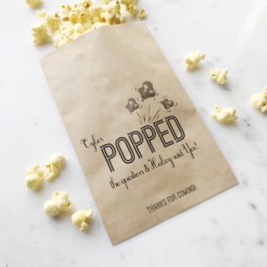 Popped Question Engagement Favor Bags