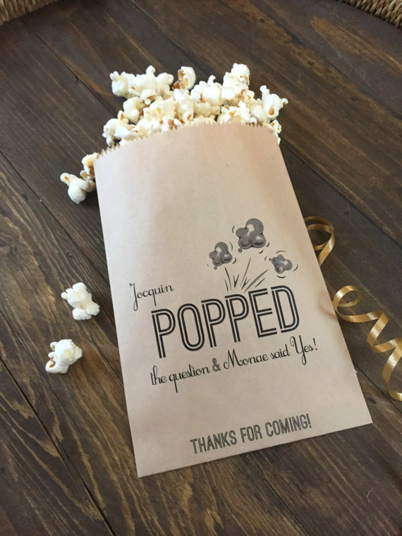 Popped Question Engagement Favor Bags - SALTED Design Studio