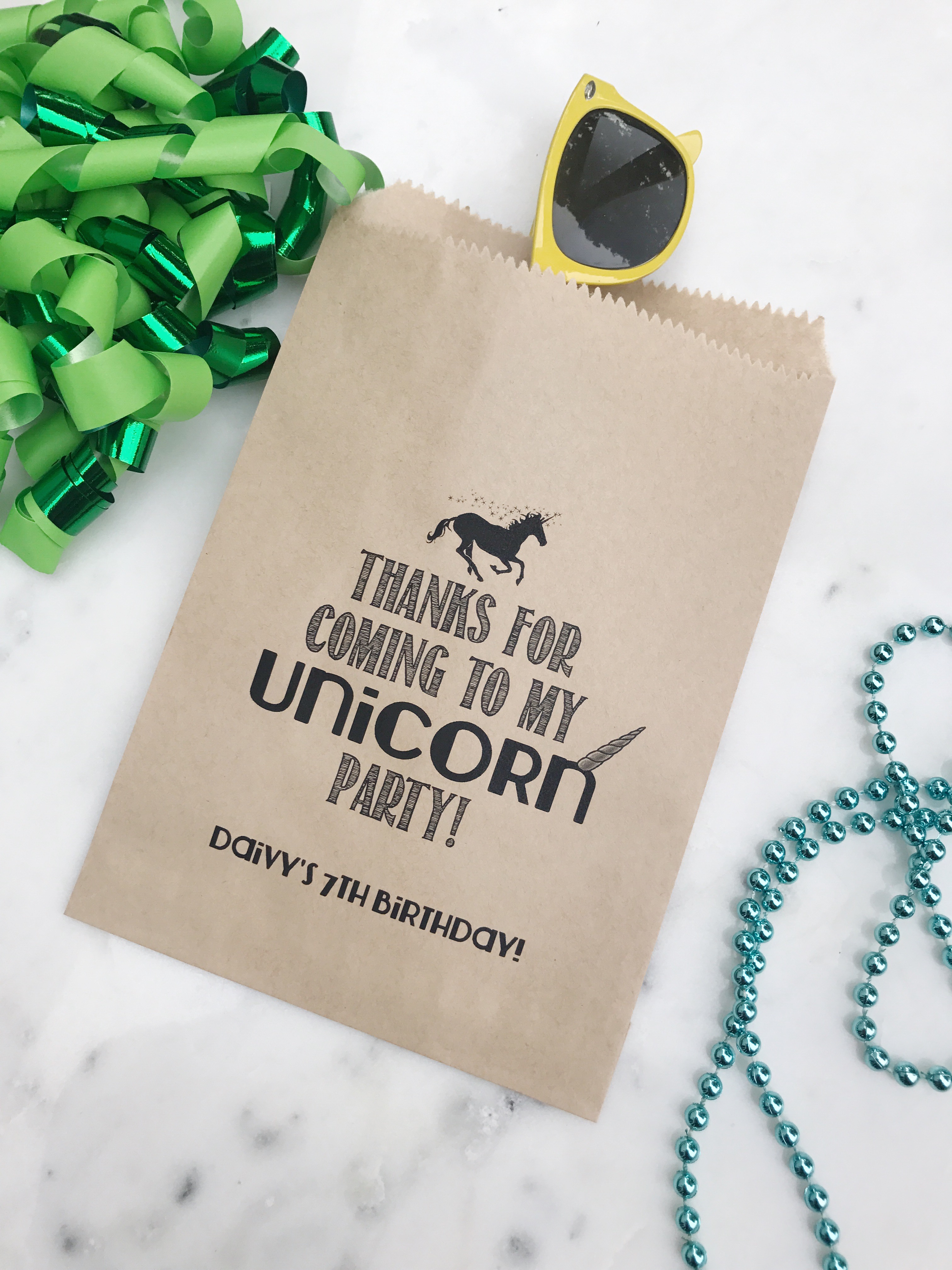 Pony Unicorn Birthday Loot Favor Bags - SALTED Design Studio