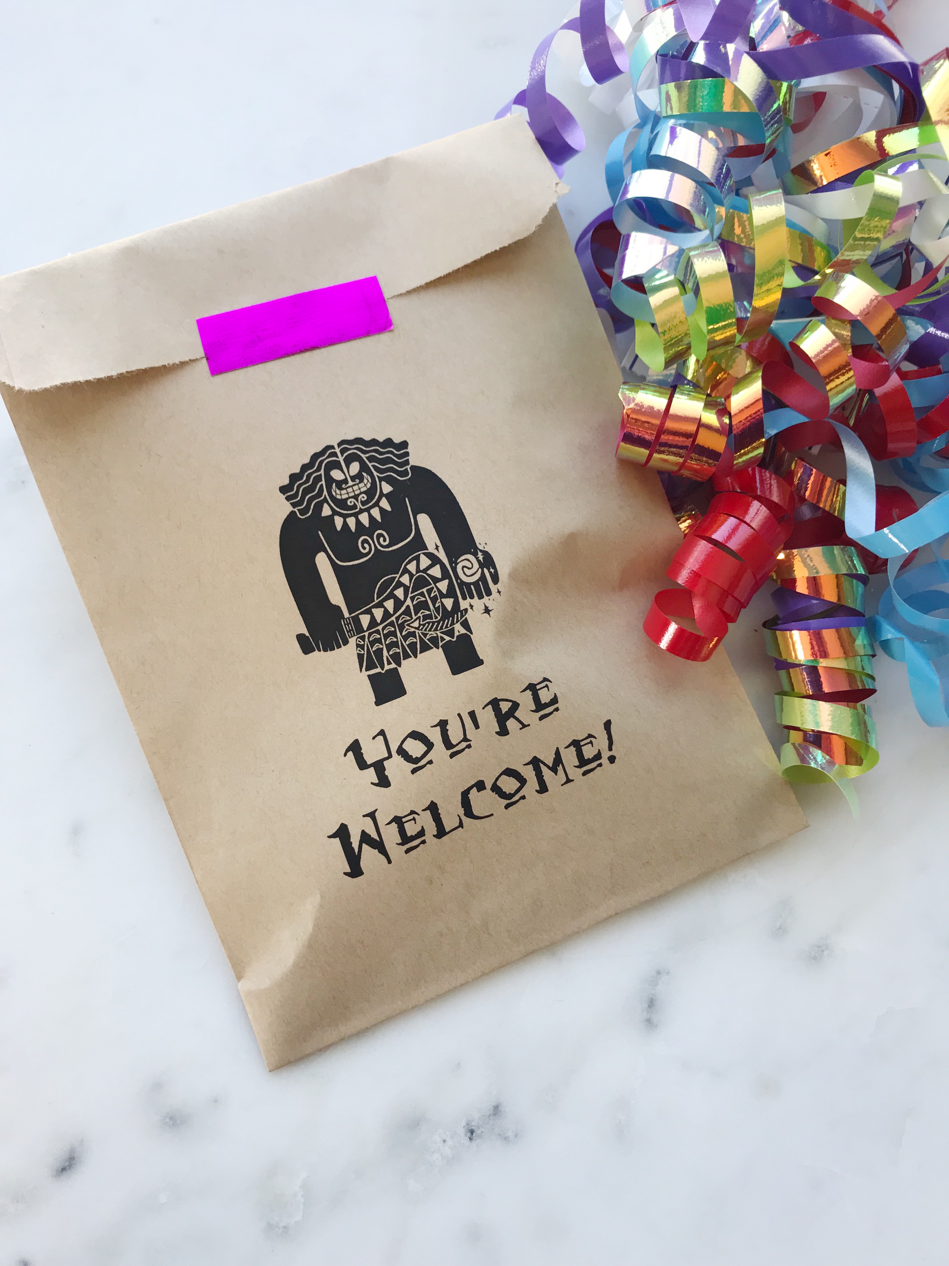 Moana Maui Birthday Loot Favor Bags SALTED Design Studio