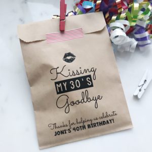 Kiss Goodbye Birthday Favor Bags