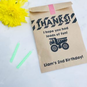 Construction Party Birthday Loot Favor Bags