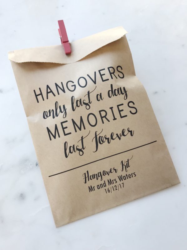 Hangover and Memories Kit Bags