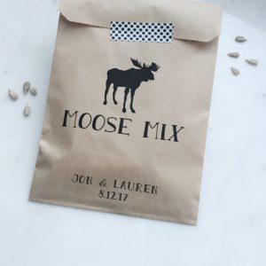 Moose Trail Mix Party Favor Bag