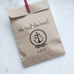 Nautical Tied the Knot Favor Bag