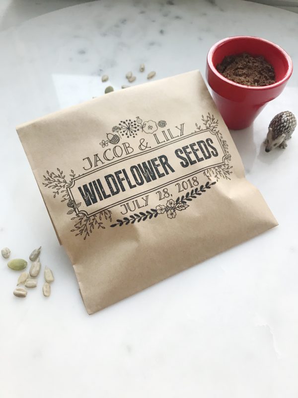 Wildflower Seed Wedding Favor Bags