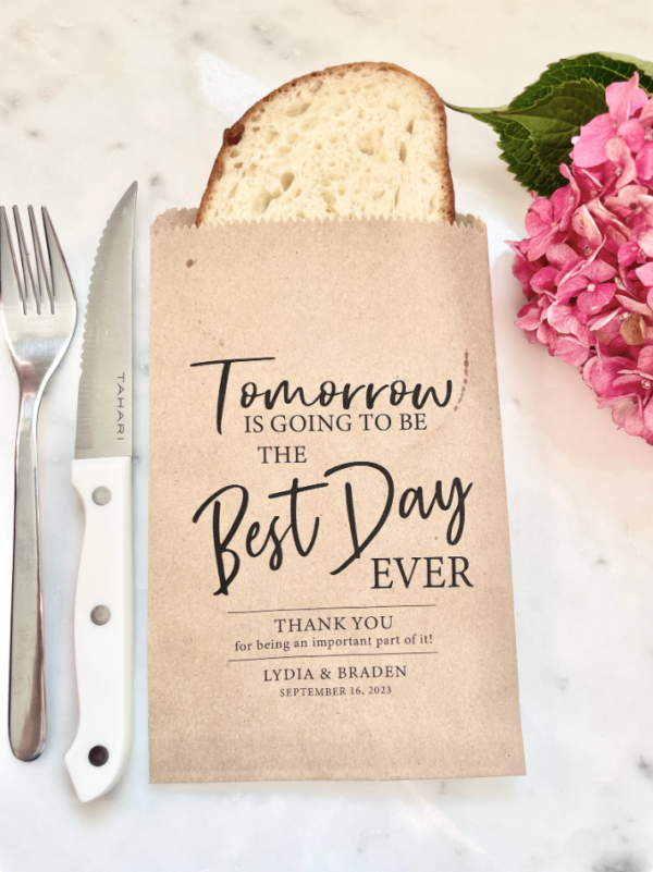 Rehearsal Dinner Bags Tomorrow Will Be the Best Day Ever Dinner Bags2